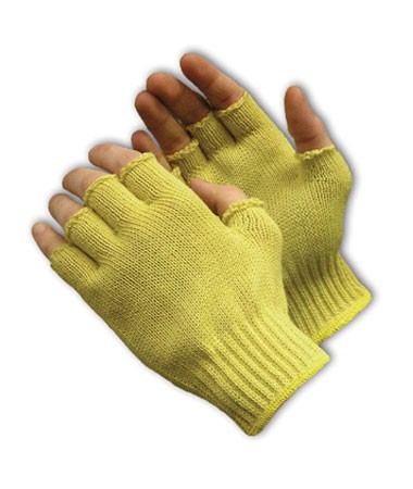 100% Kevlar, Half Finger, 7 Gauge M. Wgt. Size Large