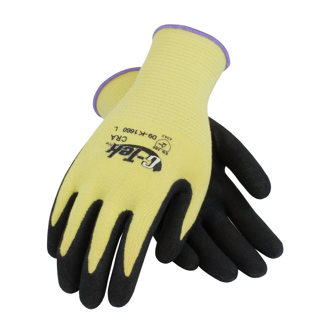 G-Tek CR, Kevlar w/MicroSurface Nitrile Palm Coat, 13G, EN3 Size Large