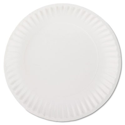 White Paper Plates, 9" Diameter