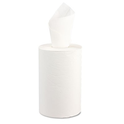 Nonperforated Paper Towel Roll, 8x350', Bleached White