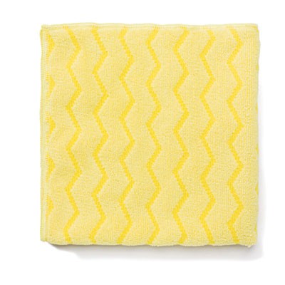 Reusable Cleaning Cloths, Microfiber, 16x16, Yellow