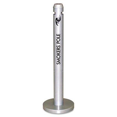 Smoker’s Pole, Round, Steel, Silver