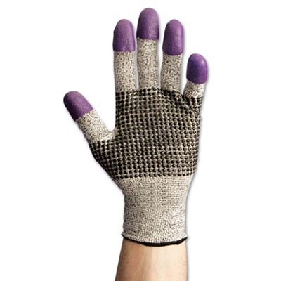 JACKSON SAFETY G60 Purple Nitrile Gloves, Size 9 (Large), Black/White