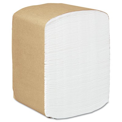 SCOTT Full Fold Dispenser Napkins, 1-Ply, 13x12, White