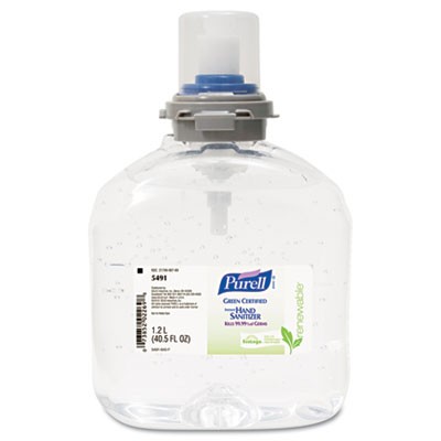 TFX Green Certified Instant Hand Sanitizer Gel Refill, 1200-ml, Clear