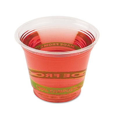 GreenStripe Renewable Resource Compostable Cold Drink Cups, 9 oz, Clr