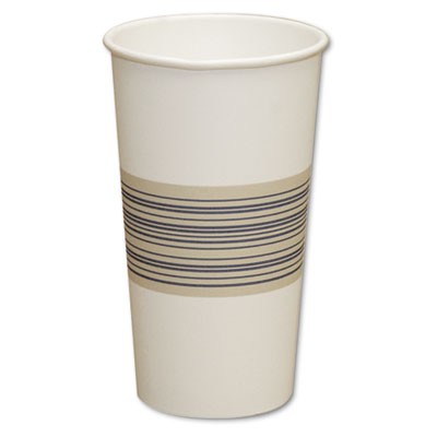 Paper Hot Cups, 20 oz, Blue/Tan