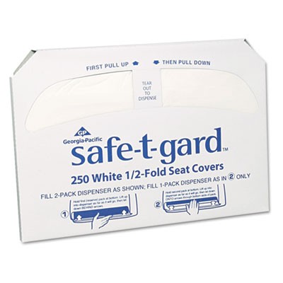 Half-Fold Toilet Seat Covers, White