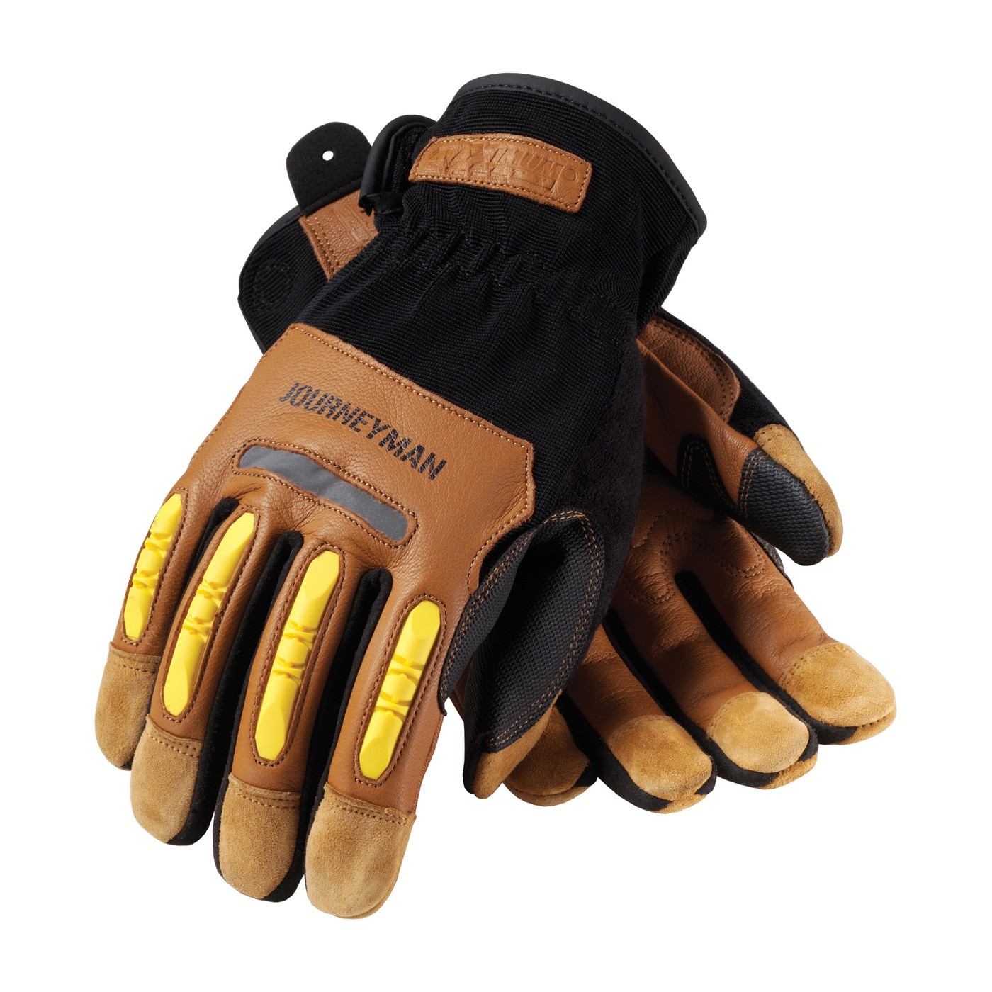 JOURNEYMAN, Reinforced Goatskin Leather Palm, TPR on Fingers Size Medium