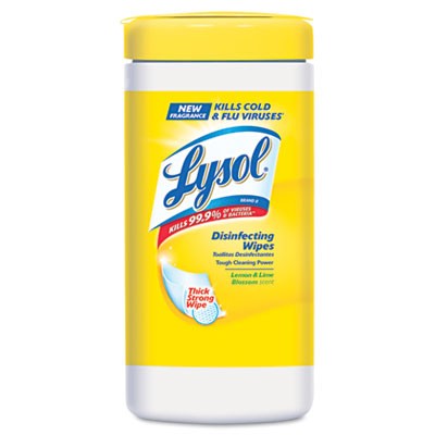 Wipes Disinfecting Lysol Lemon and Lime Blossom 80 wipes/CN 6/CS