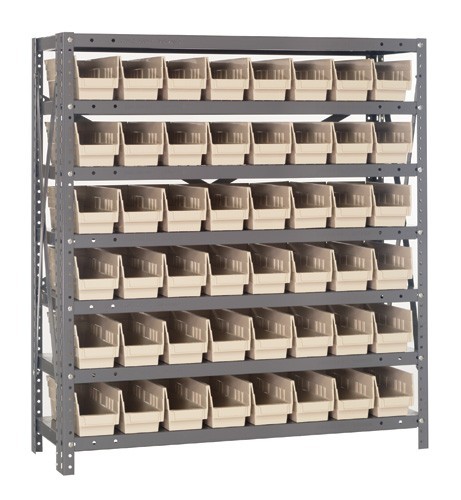 Quantum shelf bin units 12" x 36" x 39" Ivory