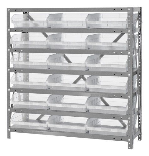 Clear-View Shelf Bin - Complete Steel Package 18" x 36" x 39"