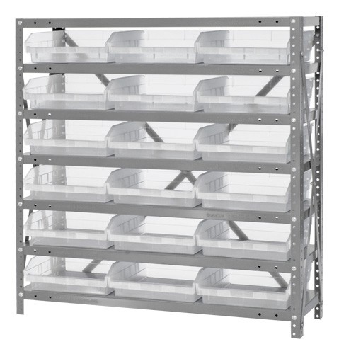 Clear-View Shelf Bin - Complete Steel Package 18" x 36" x 39"