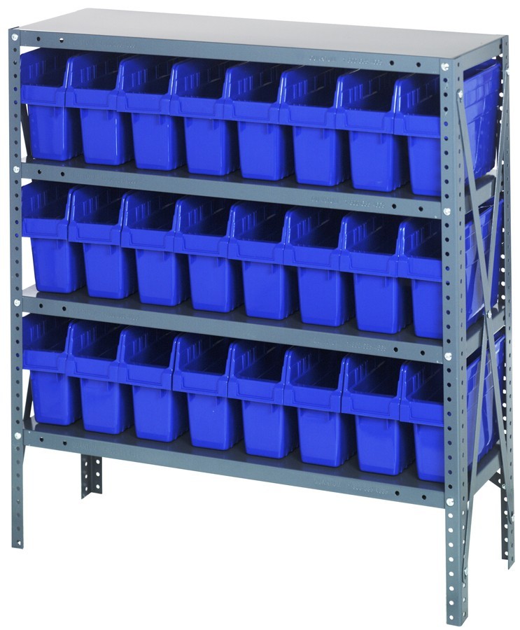 Quantum 8" store-max shelf bin units 