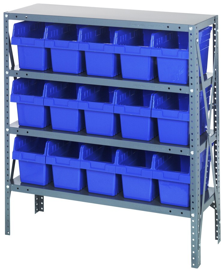 Quantum 8" store-max shelf bin units 