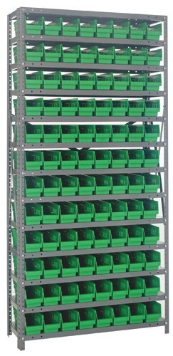 Shelf Bin System 18" x 36" x 75" Green