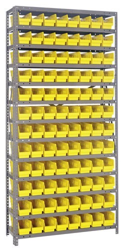 Shelf Bin System 18" x 36" x 75" Yellow