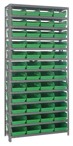 Shelf Bin System 18" x 36" x 75" Green