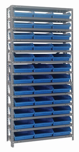 Shelf Bin system 18" x 36" x 75" Blue