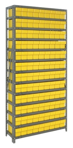 Euro Drawers Shelving System 12" x 36" x 75" Yellow