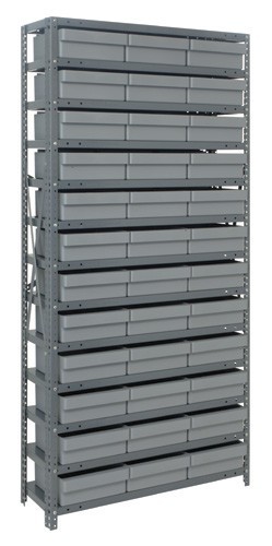 Euro Drawers Shelving system 12" x 36" x 75" Gray