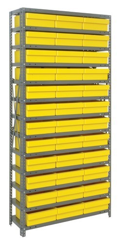 Euro Drawers Shelving system 12" x 36" x 75" Yellow