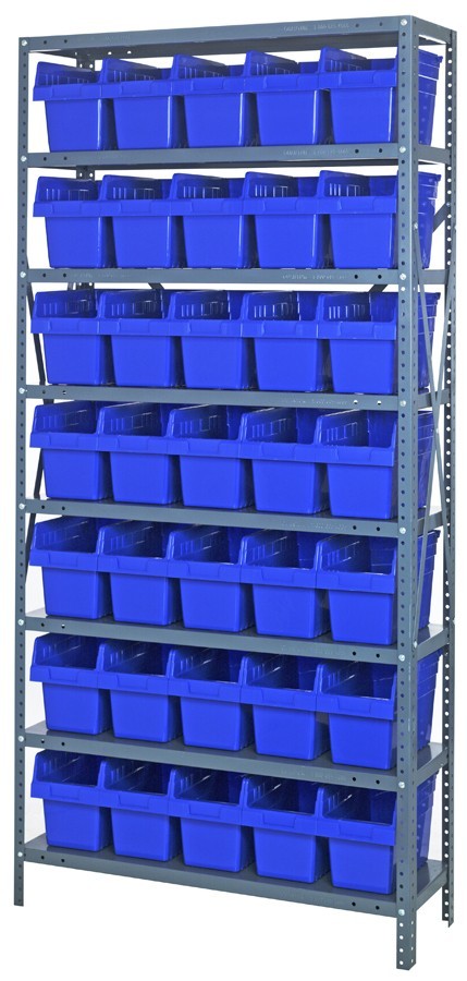 Quantum 8" store-max shelf bin units 