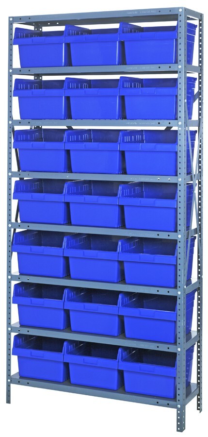 Quantum 8" store-max shelf bin units 