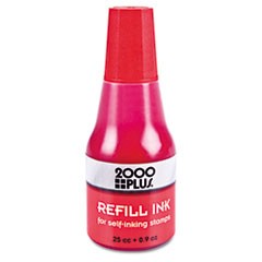 Self-Inking Refill Ink Red 0.9oz. Bottle