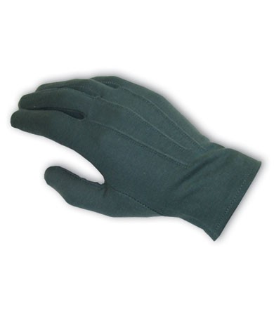 100% Cotton Dress Gloves, Gry., Open Cuff