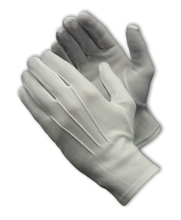 100% Stretch Nylon Dress Glove, Wht., Open Cuff