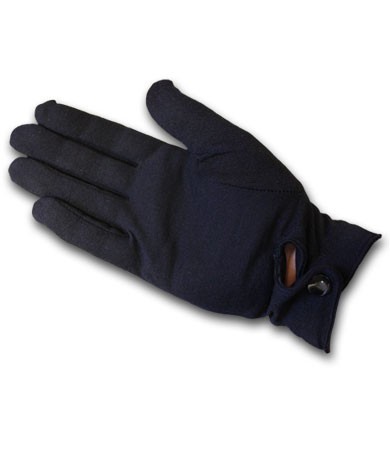 100% Stretch Nylon Dress Glove, Blk., Snap Closure