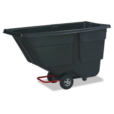 Rotomolded Tilt Truck, Rectangular, Plastic, 600-lb cap, Black