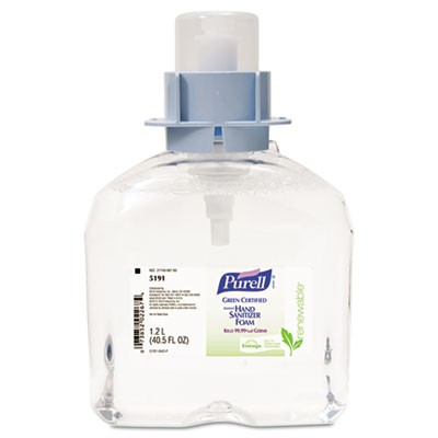 Green Certified Instant Hand Sanitizer Foam, 1200 ml Refill