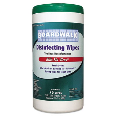 Disinfecting Wipes, 8x7, Fresh Scent, 75/Canister