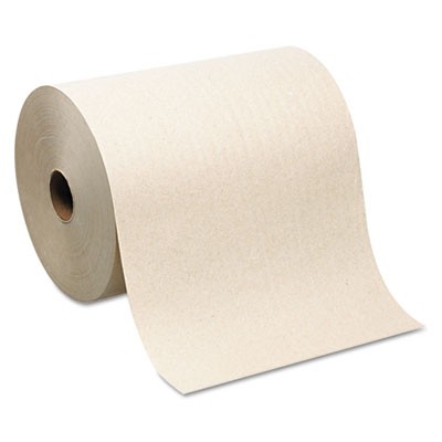 Hardwound Roll Paper Towel, Nonperforated, 7.87x1000 ft, Brown