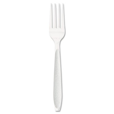 Impress Heavyweight Full-Length Polystyrene Cutlery, Fork, White