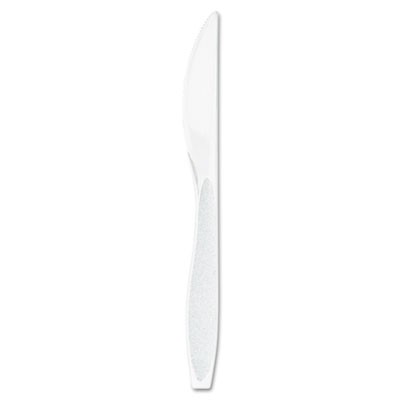 Impress Heavyweight Full-Length Polystyrene Cutlery, Knife, White