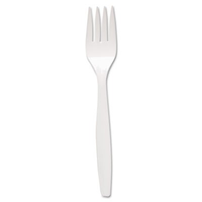 Mediumweight Polypropylene Forks, White, Regal Design