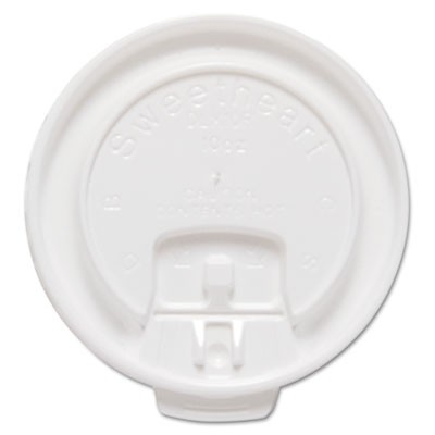 Liftback & Lock Tab Cup Lids for Foam Cups, Fits 10 oz Trophy Cups, White
