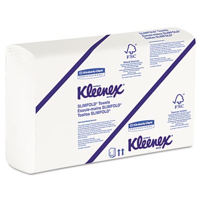 KLEENEX SLIMFOLD Hand Towels, White