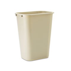 Wastebasket Plastic Rectangular 10 Gallon Beige