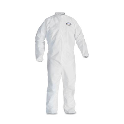 KLEENGUARD A30 Elastic-Back & Cuff Coveralls, White, 2X-Large