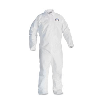 KLEENGUARD A40 Elastic-Cuff Coveralls, White, X-Large
