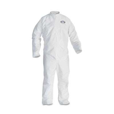 KLEENGUARD A30 Elastic-Back Coveralls, White, X-Large