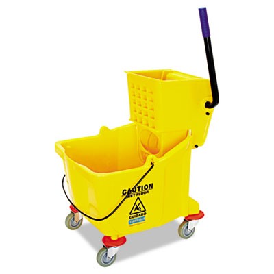 Side-Press Bucket/Wringer Combo, 8.75 gal, Yellow