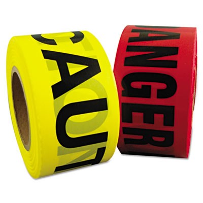 Danger Barrier Tape, Red/Black, 3 in x 1000 ft, "Danger" Text