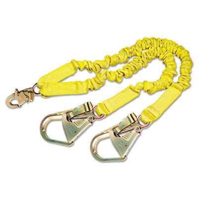 ShockWave2 Shock Absorbing Lanyard, Steel Hooks, 900lb MAF