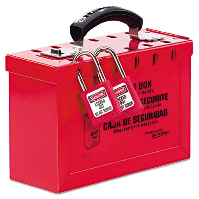 Latch Tight Portable Lock Box, Red