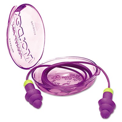 Earplug Reusable "ROCKETS" Purple Corded NRR27 50/BX 4/CS